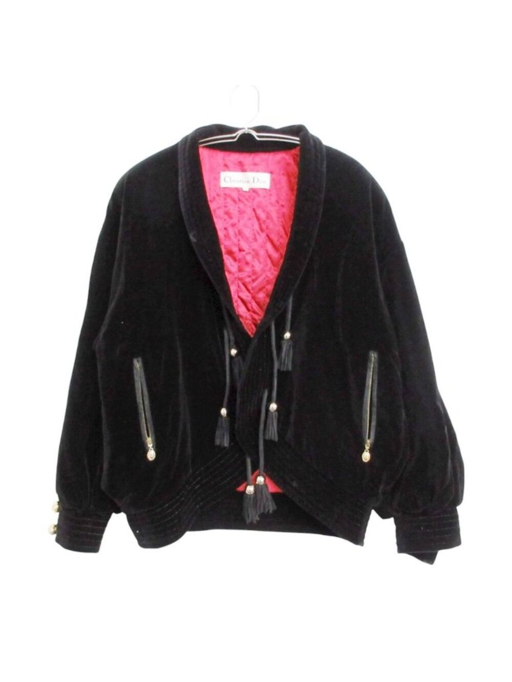 Dior Jacket Galliano Era Vintage Velvet China Black MM